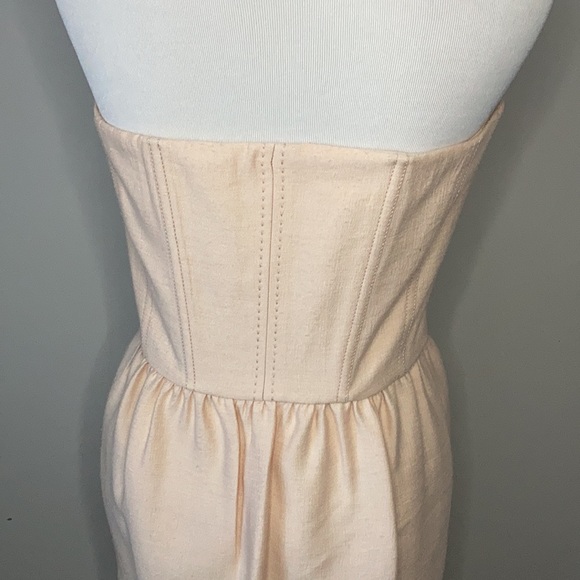 NWT Rachel Roy Bustier Dress Sz 6 Neutral Tone - Picture 7 of 9